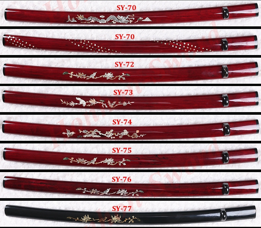 Saya en bois dur pour accessoires d'épées japonaises Katana Wakizashi Tanto