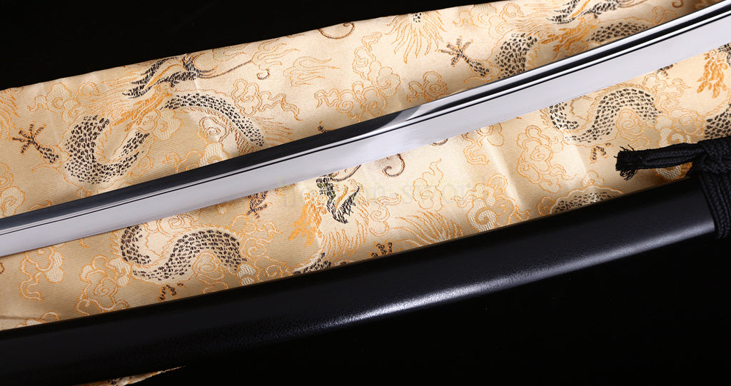 9260 Spring Steel Japanese Samurai Katana Sword Full Tang Kogamasu-maru Zukuri Black