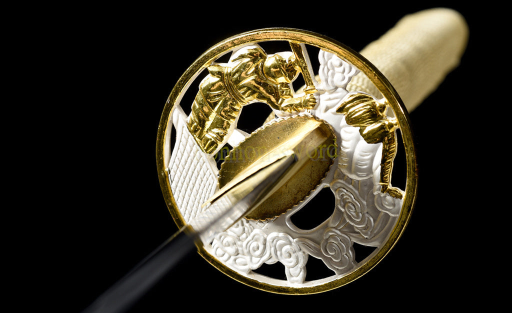 1060 Carbon Steel Iaito Katana Japanese Practice Sword Unsharpened Dull Blade Full Tang Silver