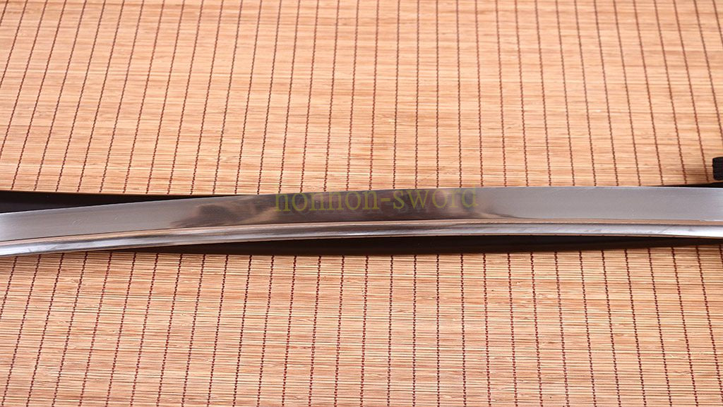 51" 9260 Spring Steel Nodachi Japanese Samurai Sword Long Katana Full Tang Sword with Bo-hi Black
