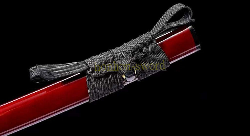 L6 Steel Mirror Polished Katana Japanese Samurai Sword Hand Forge for Battle