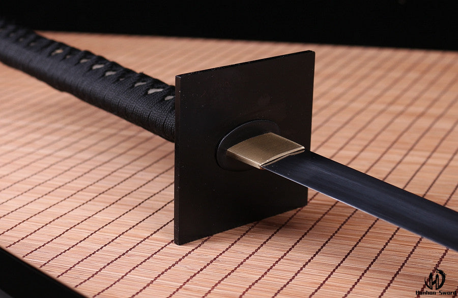 Handgeschmiedetes japanisches Samurai-Ninja-Schwert aus 9260 Federstahl, Ninjato, kampfbereit