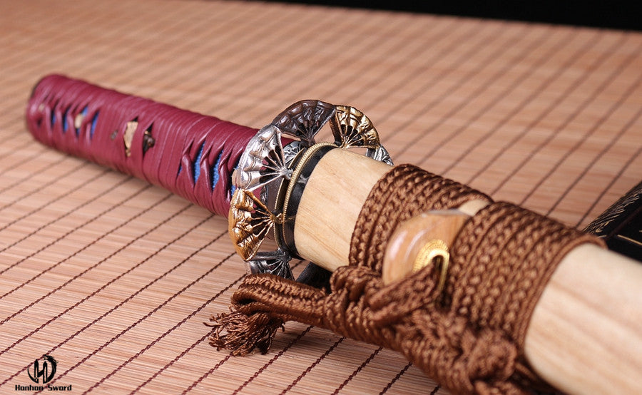 Aluminium Katana Japanisches Iaito Schwert Full Tang Handgemachte Ungeschärfte Klinge Schwarz