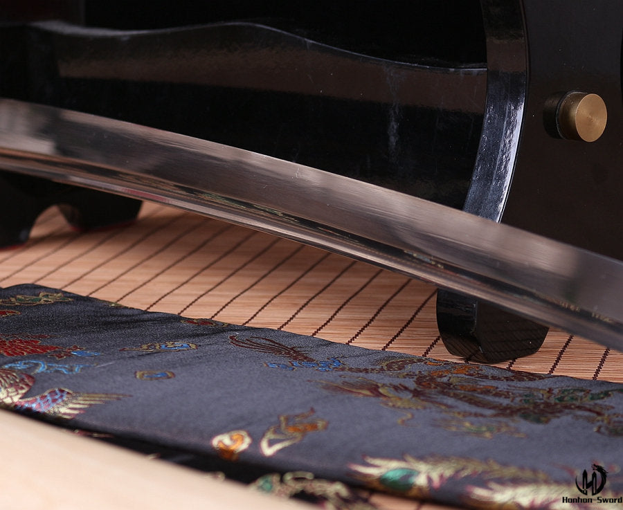 1095 High Carbon Steel Shirasaya Japanese Samurai Sword Full Tang Battle Ready Wooden