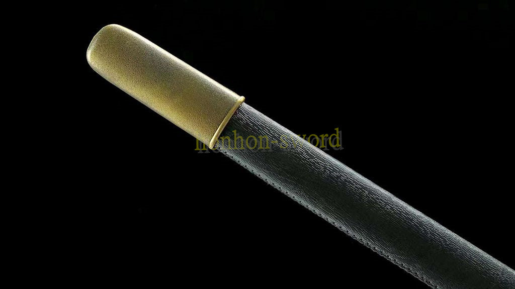 Épée chinoise Huanshou Dao en acier à haute teneur en manganèse, Tang Dao, prête pour la bataille, noire