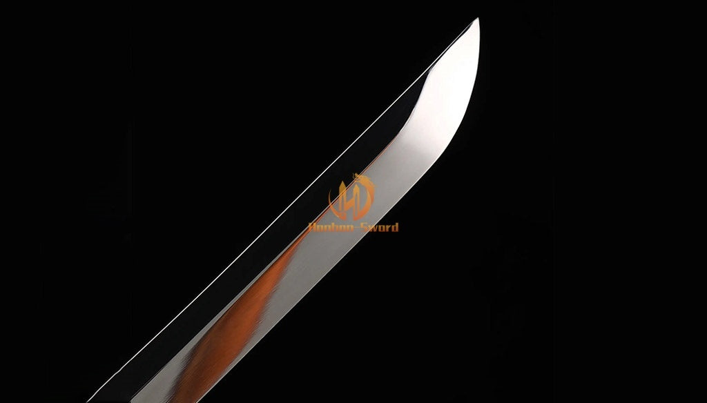 1095 High Carbon Steel Mirror Polished Katana Japanese Samurai Sword Full Tang For Battle Red