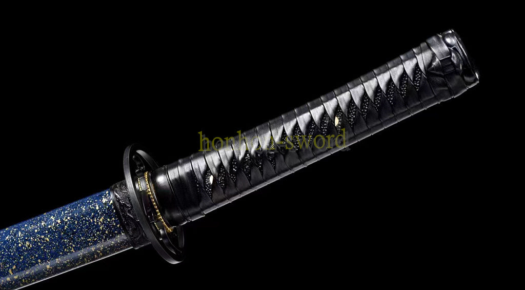 1095 High Carbon Steel Wakizashi Blue Blade Japanese Samurai Real Sword