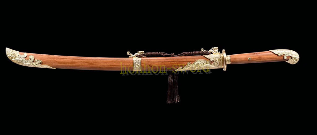 31 inch Damascus Folded Steel Ming Dynasty Dao 绣春刀 Chinese Broad Sword Sharp