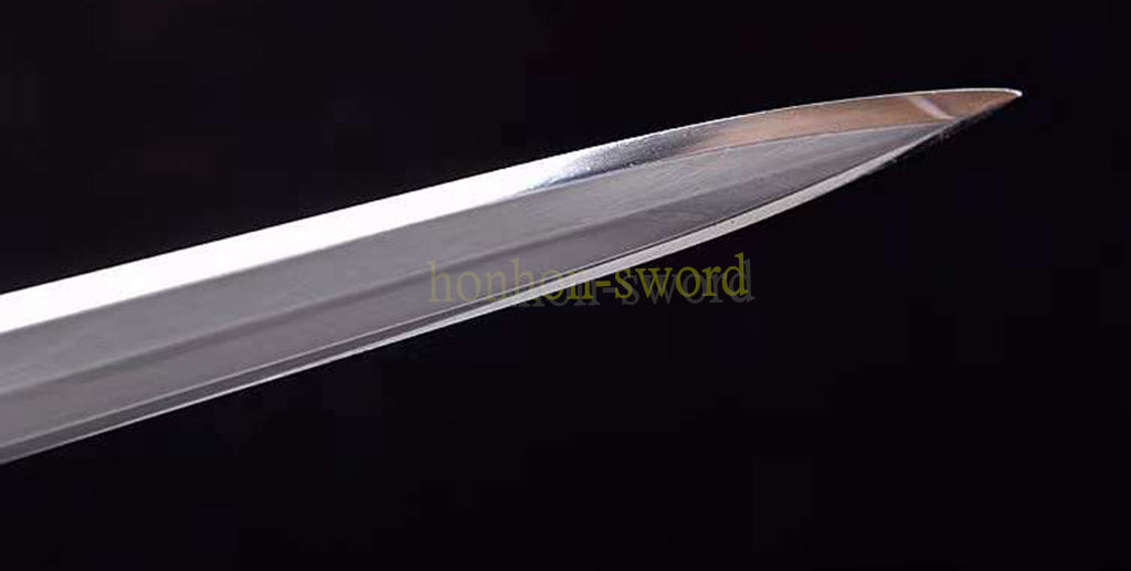 Forge à la main Damas Katana en acier plié épée de samouraï japonais tranchante tout noir