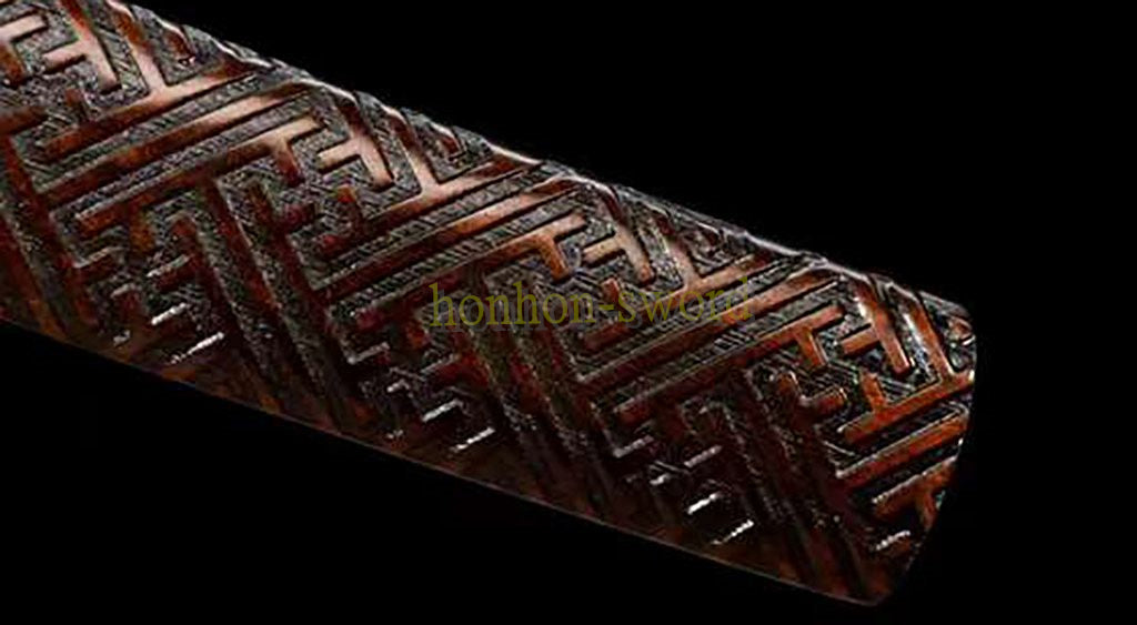 20" Damaskus gefalteter Stahl Tanto japanisches Samurai-Kurzschwert Shirasaya schwarzes Holz