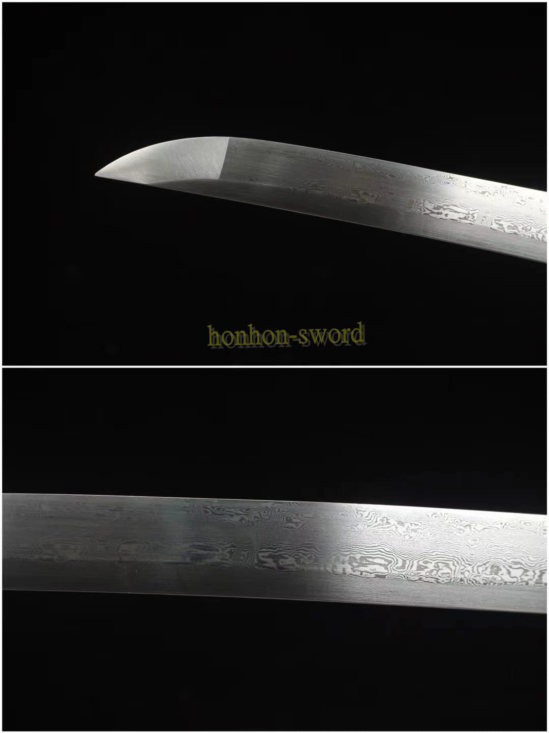 Hand Forge Damascus Folded Steel Japanese Katana Full Tang Samurai Sword Black