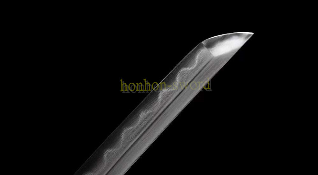 Katana à lame bleue en acier à haute teneur en carbone 1095, épée de samouraï japonais, épée complète noire