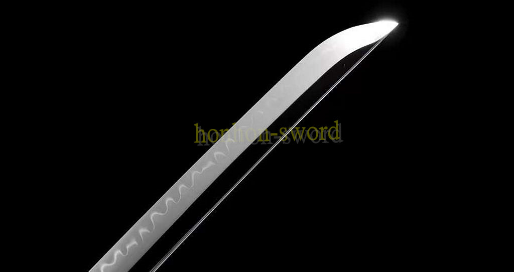 Katana à lame bleue en acier à haute teneur en carbone 1095, épée de samouraï japonais, épée complète noire