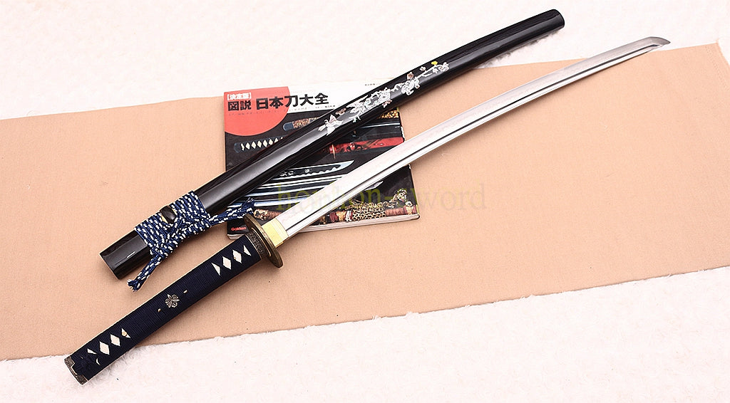 T10 Clay Tempered Katana Hand Polishing Choji Hamon Japanese Samurai Sword Ox Horn Saya