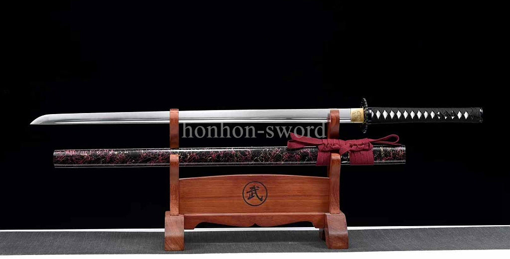9260 Spring Steel Japanese Ninja Straight SHINOGI ZUKURI Samurai Sword Full Tang