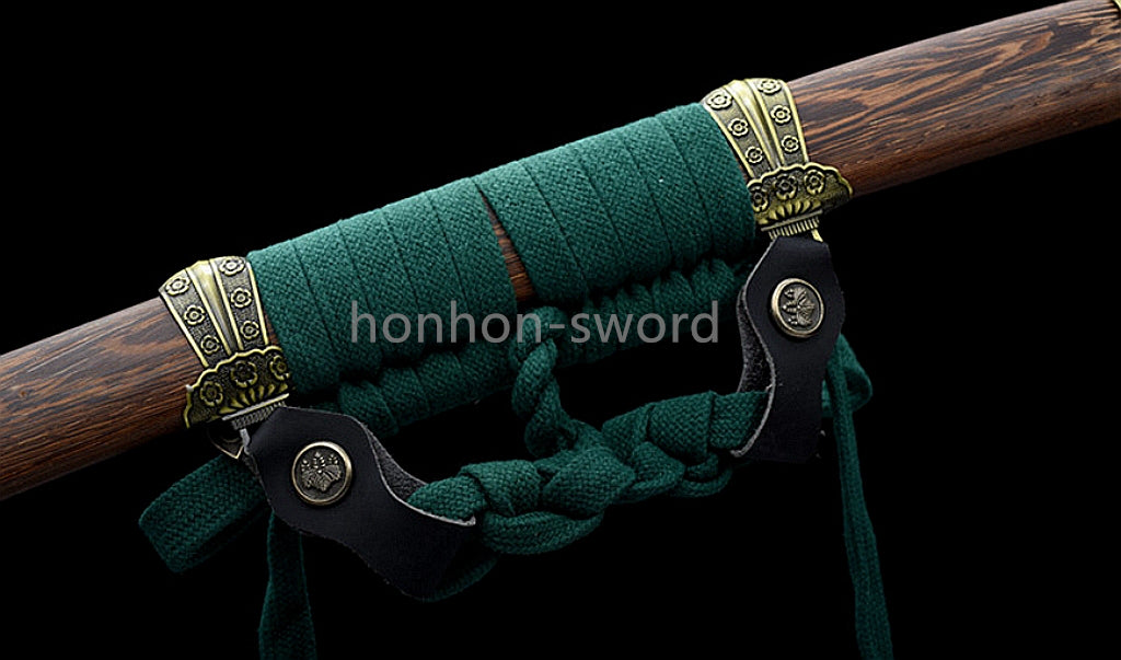 Épée de samouraï japonaise en acier plié noir, katana, lame tranchante faite à la main, noire