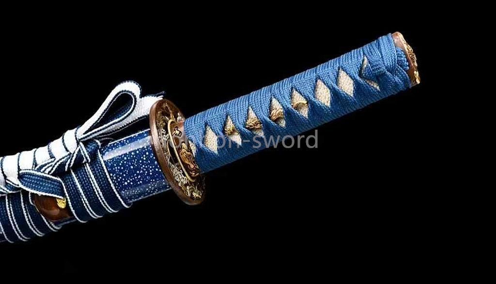 Twisted Pattern Damascus Folded Steel Tanto Japanese Samurai Sword Full Tang