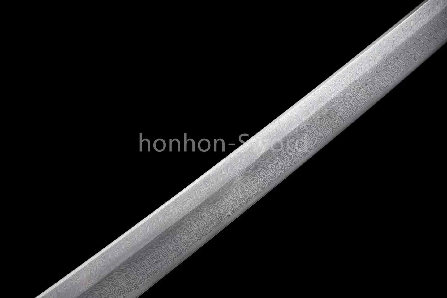 Épée de samouraï japonaise en acier plié noir, katana, lame tranchante faite à la main, noire