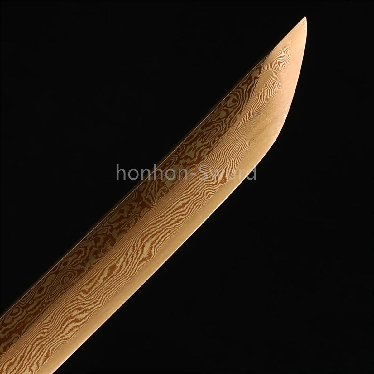 Épée de samouraï japonaise en acier plié noir, katana, lame tranchante faite à la main, noire