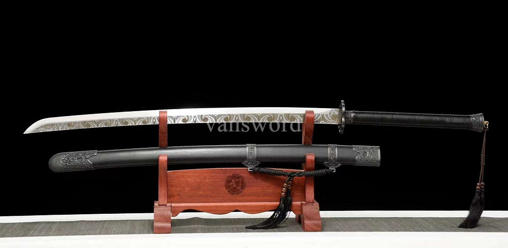 High Quality Carbon Steel Chinese Dao 绣春刀 Real Sword Weapon for Display.