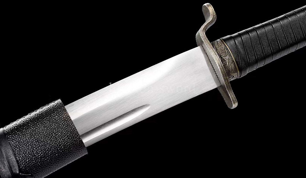 High Quality 1095 High Carbon Steel Chinese DAO 修罗刀 Sword Mini Knife Real Weapon Black