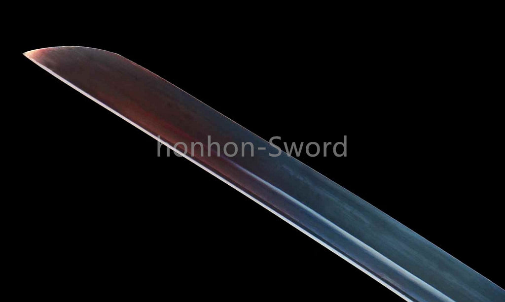 Katana à lame bleue en acier à haute teneur en carbone 1095, épée de samouraï japonais, épée complète noire