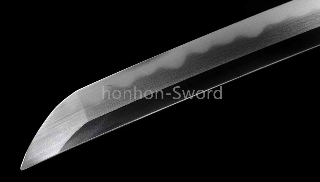 Katana à lame bleue en acier à haute teneur en carbone 1095, épée de samouraï japonais, épée complète noire