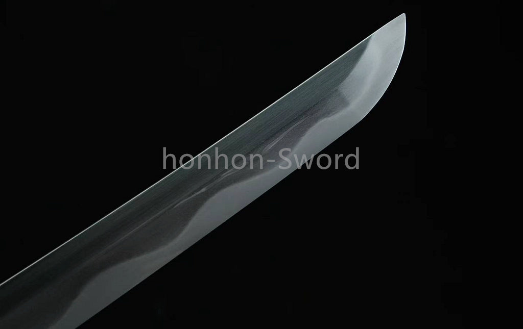 Katana à lame bleue en acier à haute teneur en carbone 1095, épée de samouraï japonais, épée complète noire