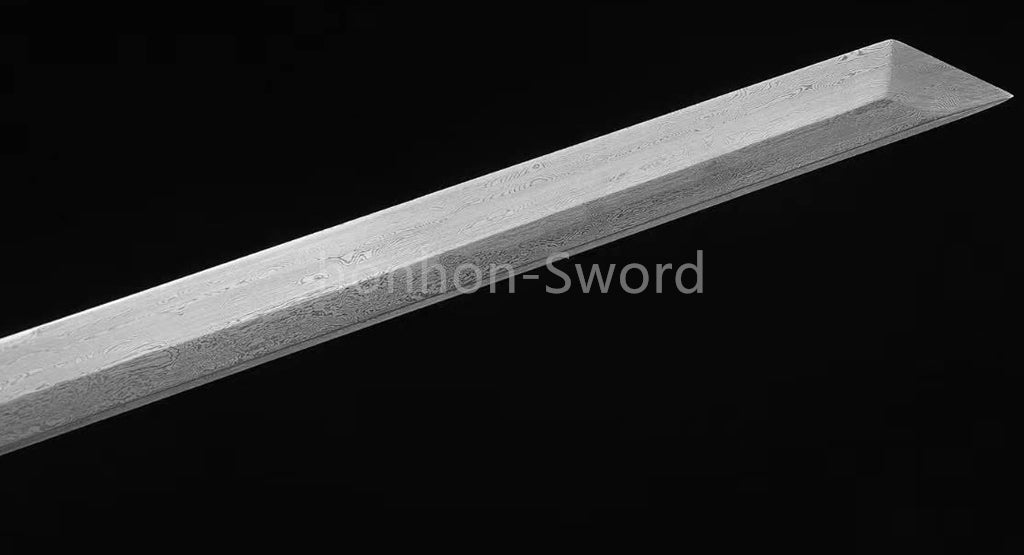 Damascus Folded Steel Tang Dynasty Dao 唐刀 Single-Handed Tang Dao Chinese Dao Sword Brass Fittings