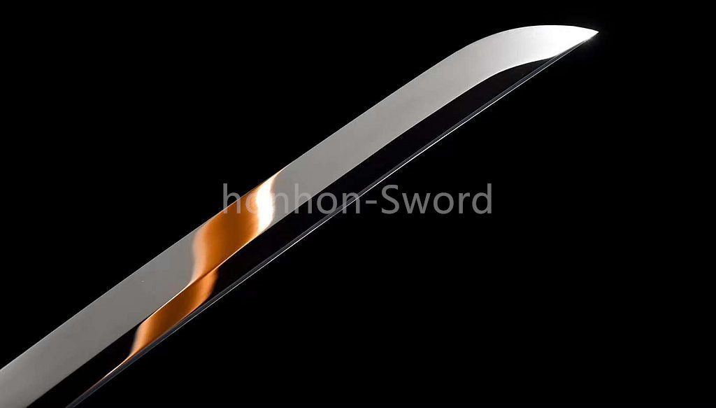 Katana à lame bleue en acier à haute teneur en carbone 1095, épée de samouraï japonais, épée complète noire