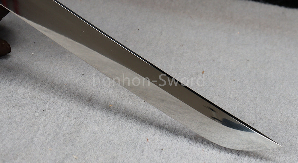 Katana à lame bleue en acier à haute teneur en carbone 1095, épée de samouraï japonais, épée complète noire
