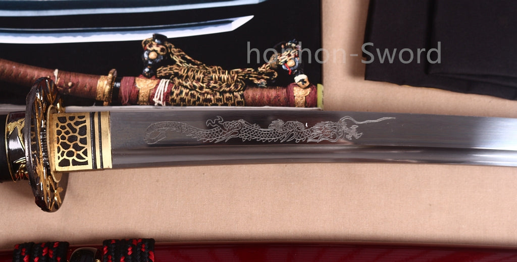 9260 Spring Steel Wakizashi Japanese Samurai Sword Sharp for Battle