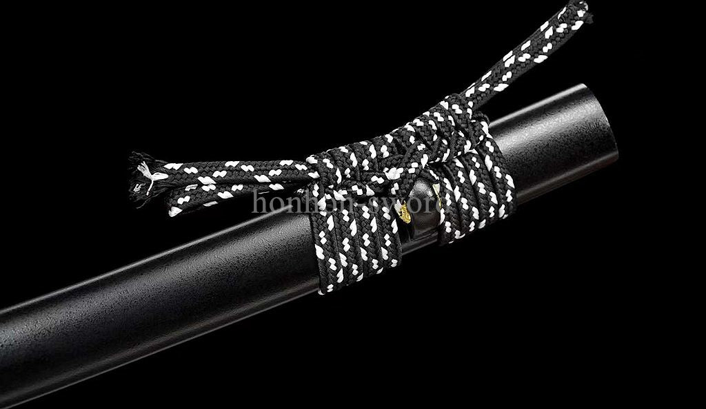 Japanese Katana L6 Steel Mirror Polished Samurai Sword Brass Tsuba for Battle.