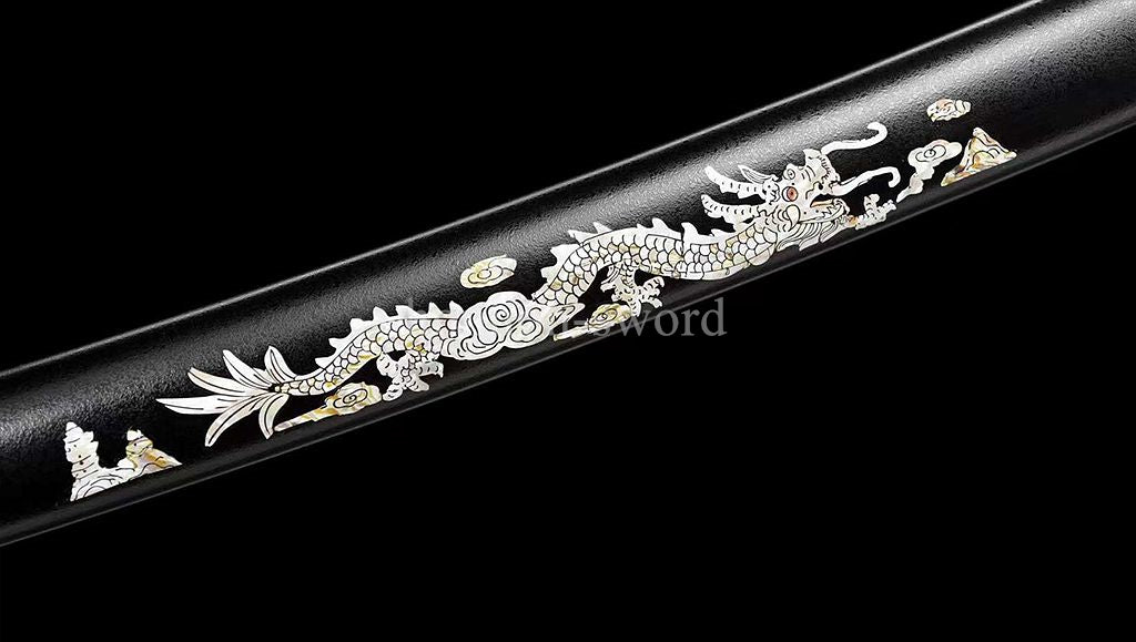 Japanese Katana L6 Steel Mirror Polished Samurai Sword Brass Tsuba for Battle.