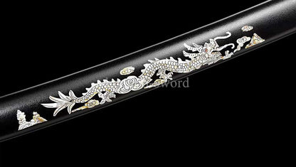 Japanese Katana L6 Steel Mirror Polished Samurai Sword Brass Tsuba for Battle.