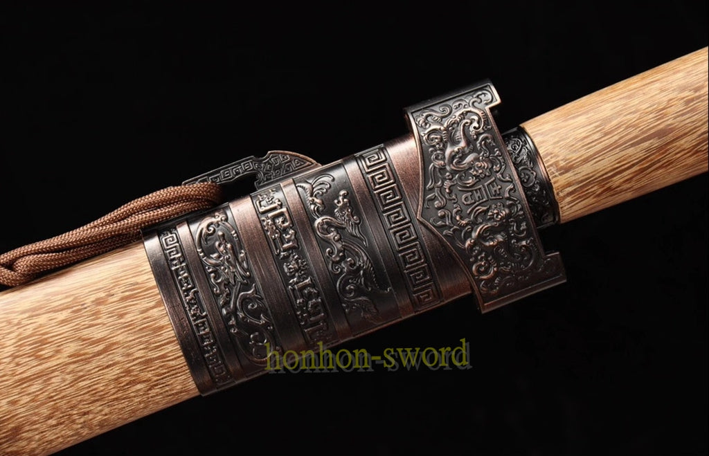 1095 High Carbon Steel Tang Dao 唐刀 Traditional Chinese Dao Sword KAMASU-Kissaki Full Tang Sword