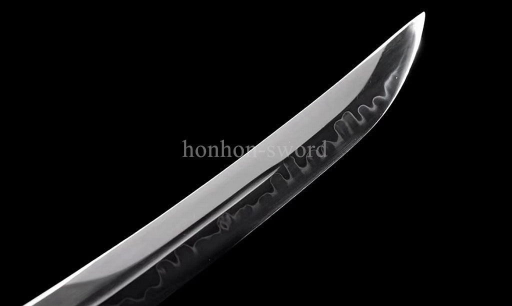 Katana à lame bleue en acier à haute teneur en carbone 1095, épée de samouraï japonais, épée complète noire 