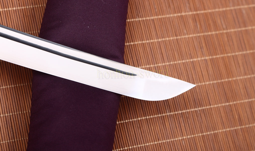 Functional 9260 Spring Steel Katana Japanese Samurai Sword Sharp for Battle Red