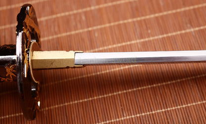 Functional 9260 Spring Steel Katana Japanese Samurai Sword Sharp for Battle Red