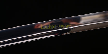 1095 Kohlenstoffstahl Katana Blaue Klinge Japanisches Samurai-Schwert Full Tang Schwarz 