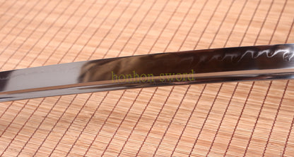 Katana à lame bleue en acier à haute teneur en carbone 1095, épée de samouraï japonais, épée complète noire 