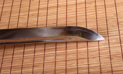 Katana à lame bleue en acier à haute teneur en carbone 1095, épée de samouraï japonais, épée complète noire 