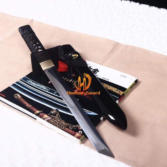 T10 Clay Tempered Japanese Ninjato Tanto Japanese Ninja Short Sword Sharp Blade Full Tang