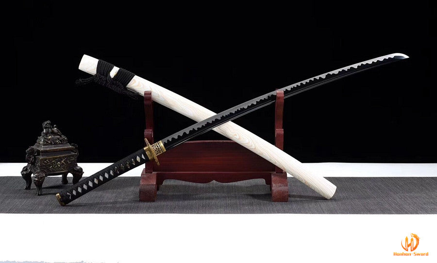 Handgemachtes japanisches Katana-Iaito-Schwert aus Aluminium mit voller Tang-Klinge 