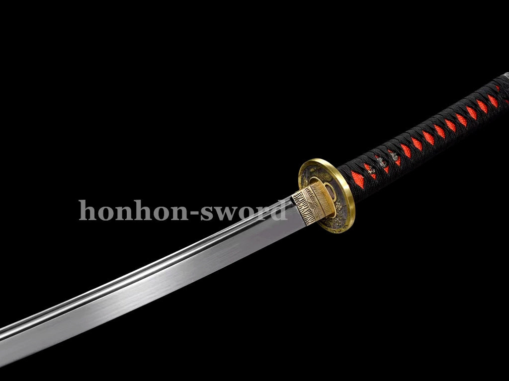 9260 Spring Steel Red Katana Japanese Samurai Sword Battle Ready