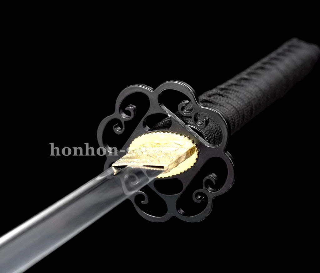 9260 Federstahl Iaito Katana Japanisches Übungsschwert Ungeschärfte, stumpfe Klinge, Full Tang 