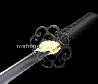 9260 Federstahl Iaito Katana Japanisches Übungsschwert Ungeschärfte, stumpfe Klinge, Full Tang 