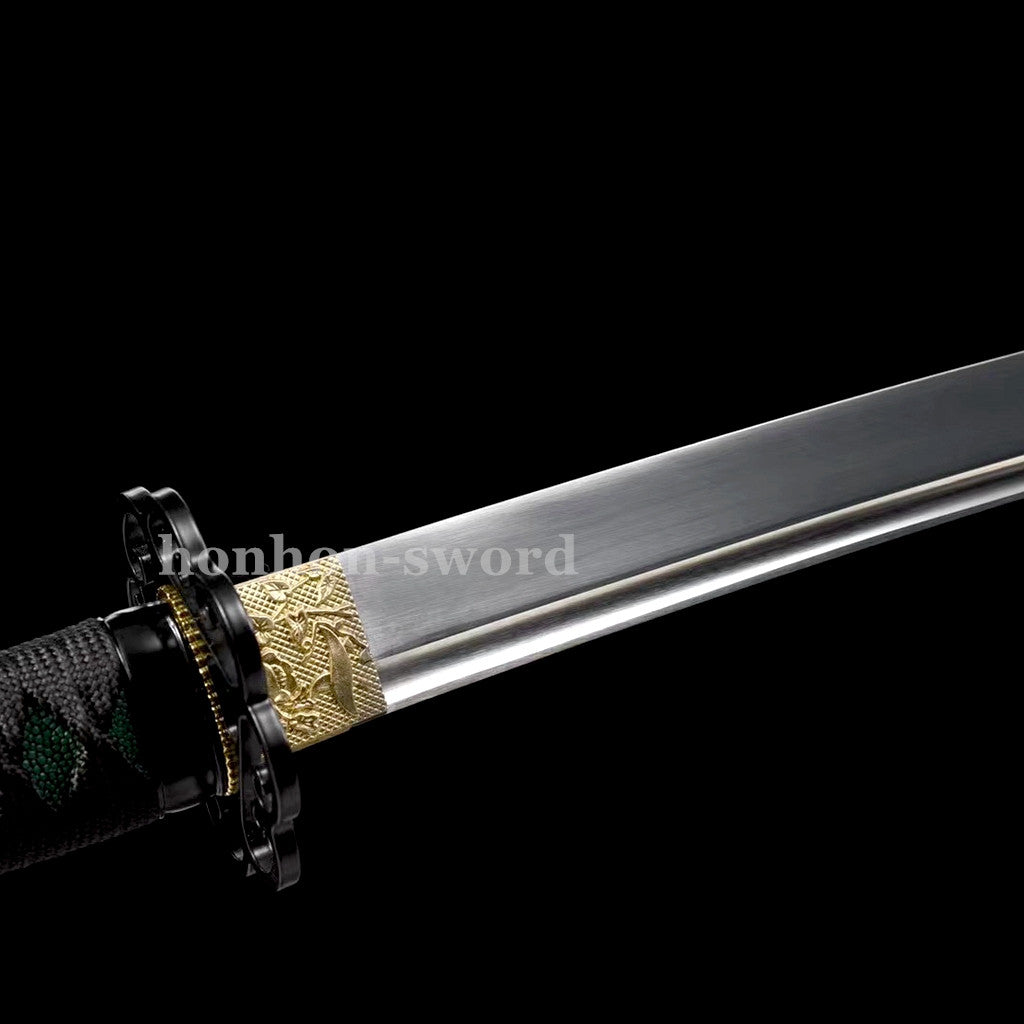 9260 Federstahl Iaito Katana Japanisches Übungsschwert Ungeschärfte, stumpfe Klinge, Full Tang 