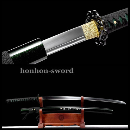 9260 Federstahl Iaito Katana Japanisches Übungsschwert Ungeschärfte, stumpfe Klinge, Full Tang 