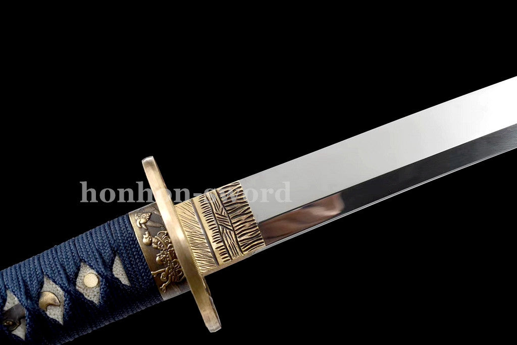 9260 Spring Steel Katana Mirror Polished Japanese Samurai Sword Red Samegawa Saya